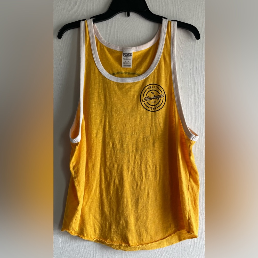 Victoria Secret Pink Tank top Yellow/Black Size L